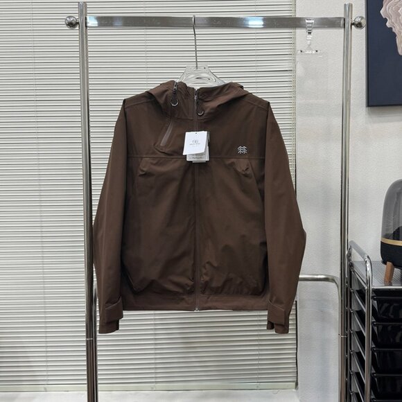 Brown Oblique Zipper Hooded Jacket Kolon Sport - Picture 2 of 6